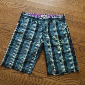 Madras plaid walking shorts Old Navy size 8